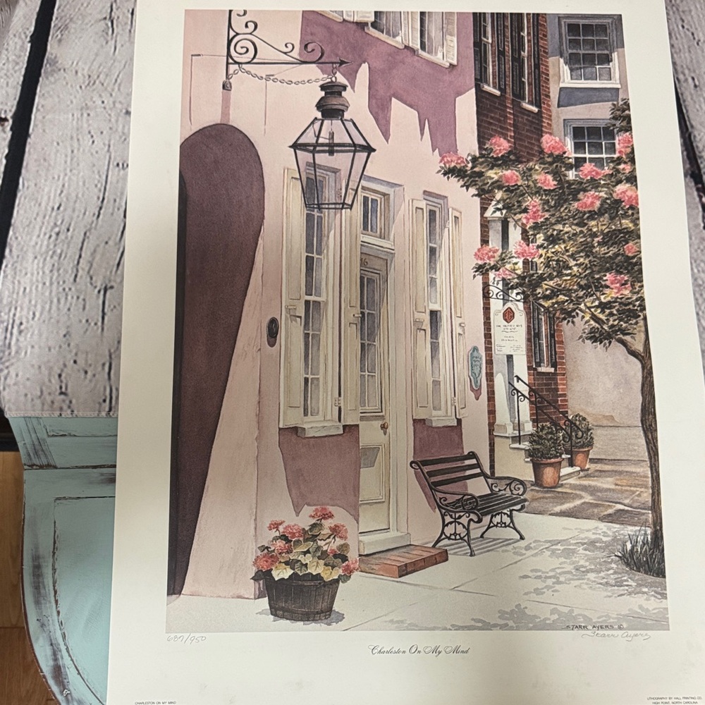 VTG 1988 Starr Ayers Charleston On My Mind Art Litho Print - Picture 4 of 11